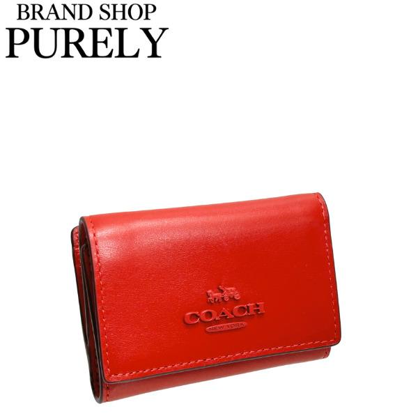 コーチ 財布 レディース COACH 折り財布 レザー マイクロ ウォレット CP260 IMUP7 ボールドレッド