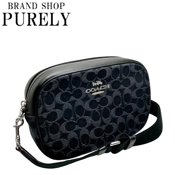 コーチ バッグ レディース COACH ショルダーバッグ シグネチャー デニム ジェイミー カメラ バッグ CQ710 SV/BK ブラックの通販は