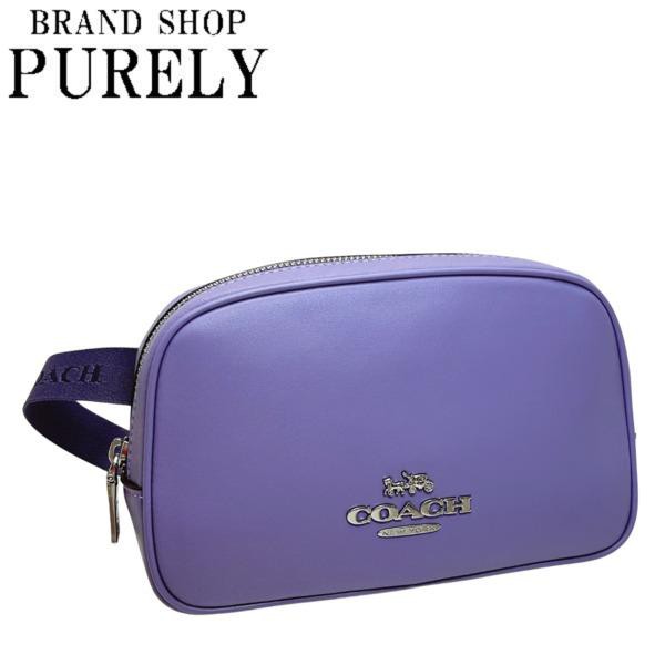 コーチ バッグ レディース COACH ボディバッグ レザー ペース ベルト バッグ CR136 SV/IZ ライトバイオレット