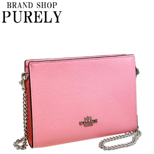 コーチ バッグ レディース COACH ショルダーバッグ ぺブル レザー スリム クロスボディ CR238 SVVDT フラワーピンクの通販は