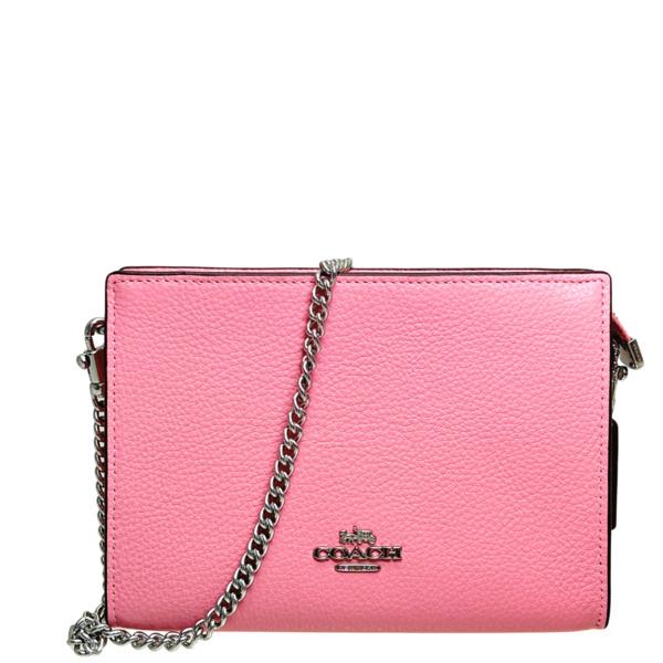コーチ バッグ レディース COACH ショルダーバッグ ぺブル レザー スリム クロスボディ CR238 SVVDT フラワーピンク_1