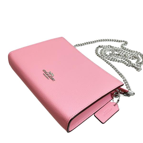 コーチ バッグ レディース COACH ショルダーバッグ ぺブル レザー スリム クロスボディ CR238 SVVDT フラワーピンク_3