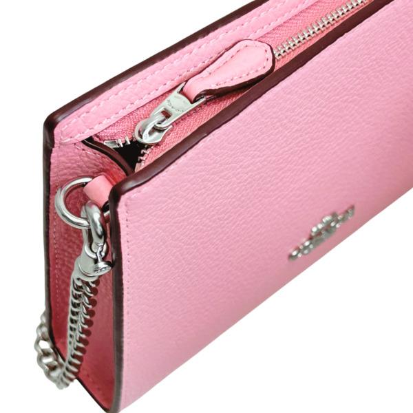 コーチ バッグ レディース COACH ショルダーバッグ ぺブル レザー スリム クロスボディ CR238 SVVDT フラワーピンク_4