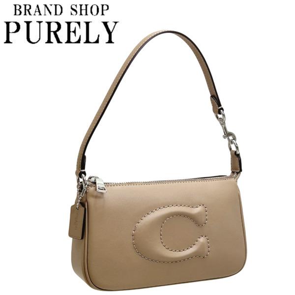 コーチ ポーチ レディース COACH 小物 コーチ スカルプト C ノリータ ハンドルポーチ CR364 SV/TP トープ