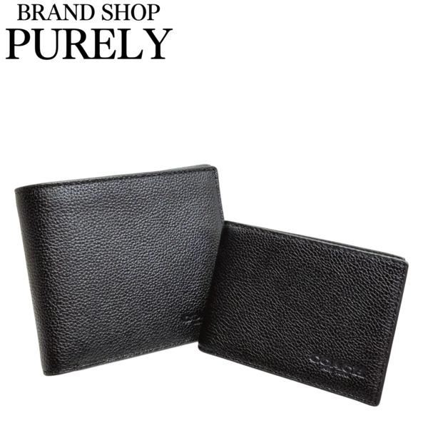 コーチ 財布 メンズ COACH 折り財布 スムース カーフ レザー 3in1 ウォレット CR911 BLK ブラック