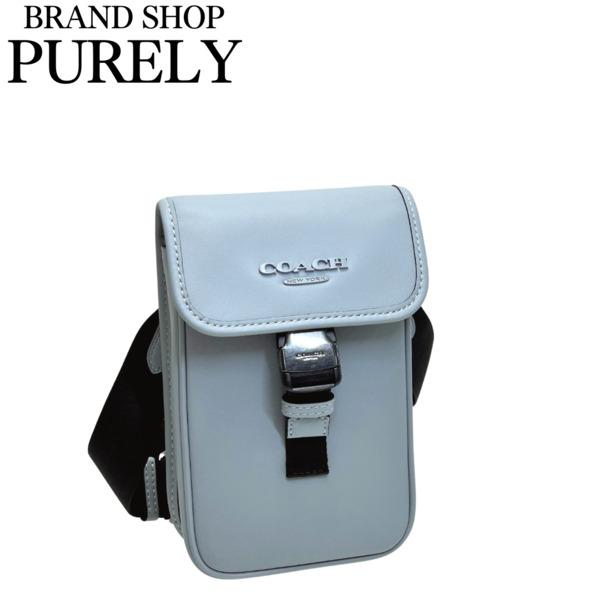 コーチ バッグ メンズ COACH ショルダーバッグ レザー レーサー フォン クロスボディ CT886 QBN19 グレーブルー