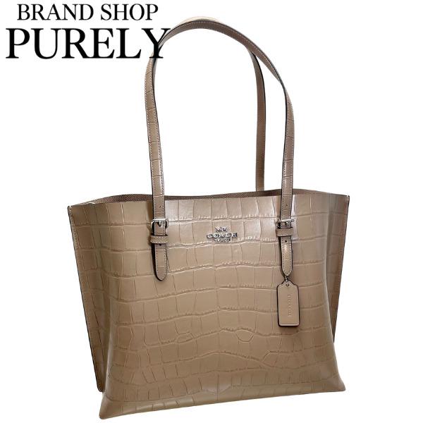 コーチ バッグ レディース COACH トートバッグ クロコダイル エンボスド レザー モリー トート CW018 SV/ST ストーン