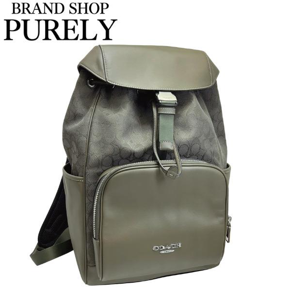 コーチ バッグ メンズ COACH リュック シグネチャー ジャカード レーサー バックパック CW172 SVXAE オリーブドラブ
