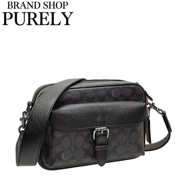 コーチ バッグ メンズ COACH ショルダーバッグ シグネチャー ワーナー クロスボディ バッグ CW217 QBMI5 チャコール×ブラック