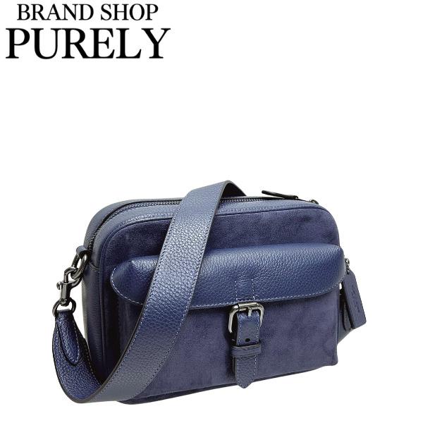 コーチ バッグ メンズ COACH ショルダーバッグ スエード レザー ワーナー クロスボディ バッグ CW221 QBPVH トゥルーネイビーの通販は