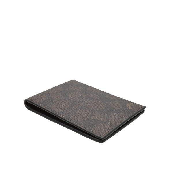 コーチ 財布 メンズ COACH アウトレット カードケース シグネチャー コンパクト ビルフォールド ウォレット CW368 EEW ウォルナット×ブラック_3