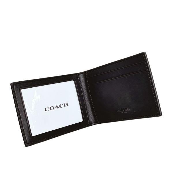 コーチ 財布 メンズ COACH アウトレット カードケース シグネチャー コンパクト ビルフォールド ウォレット CW368 EEW ウォルナット×ブラック_4
