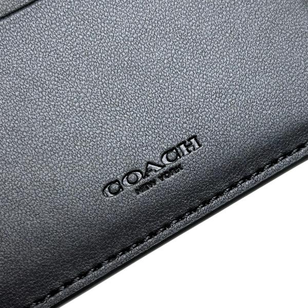 コーチ 財布 メンズ COACH アウトレット カードケース シグネチャー コンパクト ビルフォールド ウォレット CW368 EEW ウォルナット×ブラック_5