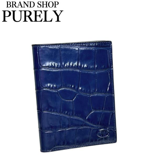 新品】COACHコーチ 名刺入れカードケース レザー製ダーク