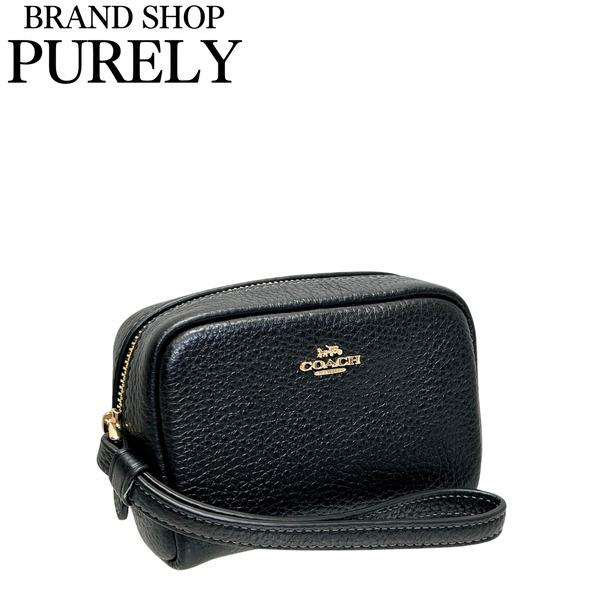 コーチ ポーチ レディース COACH 小物入れ レザー ポーチ リストレット CW906 IMBLK ブラック
