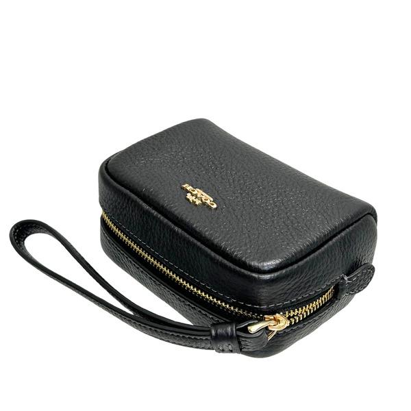 コーチ ポーチ レディース COACH 小物入れ レザー ポーチ リストレット CW906 IMBLK ブラック_3