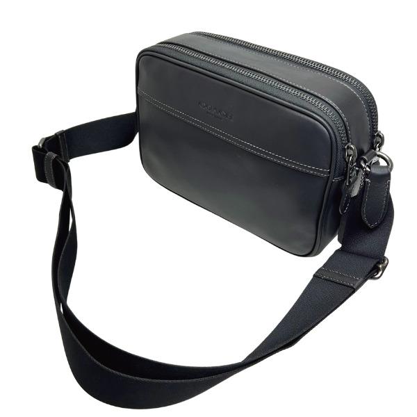 コーチ バッグ メンズ COACH ショルダーバッグ スムース レザー グラハム クロスボディ CX140 QB/BK ブラック