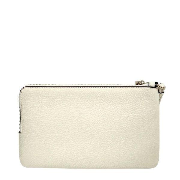 国内発送 コーチ 財布 レディース COACH ポーチ シグネチャー ダブル ジップ リストレット CX161 IMXU5 ホワイト×チョーク_1