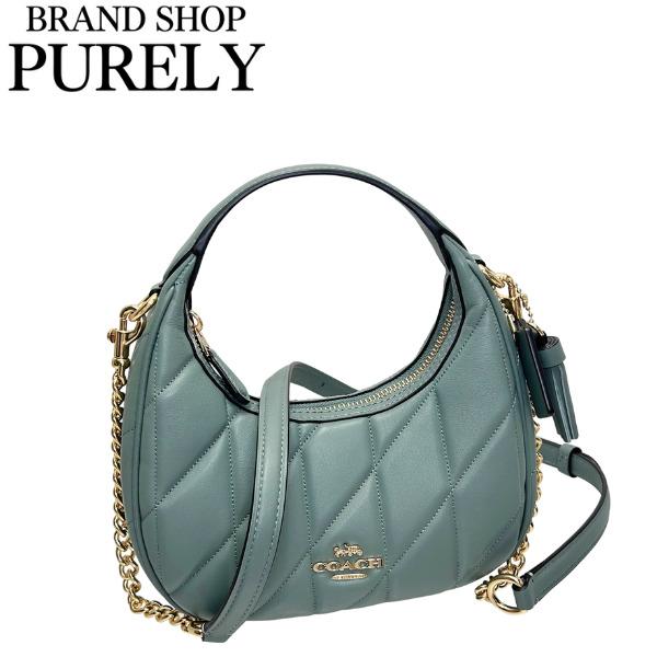 コーチ バッグ レディース COACH ショルダーバッグ キルティング レザー カルメン ミニ クロスボディ バッグ CY710 IMO4Q セージ