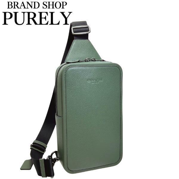 コーチ バッグ メンズ COACH ショルダーバッグ レザー サリバン パック スリングパック CY799 QBAR2 ハンターグリーン