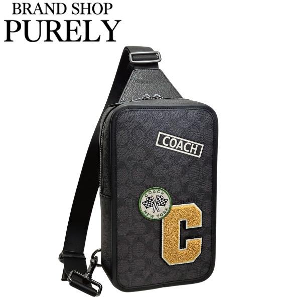 コーチ バッグ メンズ COACH ショルダーバッグ シグネチャー パッチ サリバン パック スリングパック CY820 QBA5F チャコールマルチ