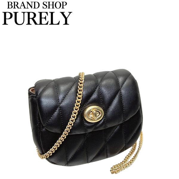 コーチ ポーチ レディース COACH カードケース キルティング レザー ターンロック カード ケース CZ018 IMBLK ブラック