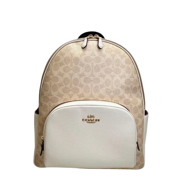 コーチ バッグ レディース COACH リュック サック シグネチャー ラージ コート バック パック CZ175 IMXDM サンド×チョーク コーチ バッグ レディース COACH リュック サック シグネチャー ラージ