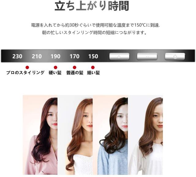 Salonsky Hs ヘアアイロン ストレート 髪に優しくダブルマイナスイオン 五つモードで最高温度230 まで 30秒に150 まで急速加熱でき 約2の通販はau Pay マーケット Aoitrade