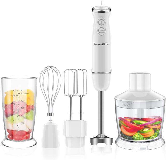 Bonsenkitchen ハンドブレンダー ハイパワー 600w ハンドミキサー 電動 ホワイト 省スペース 多機能 ブレンダー 離乳食対応 ハンディブレの通販はau Pay マーケット Aoitrade