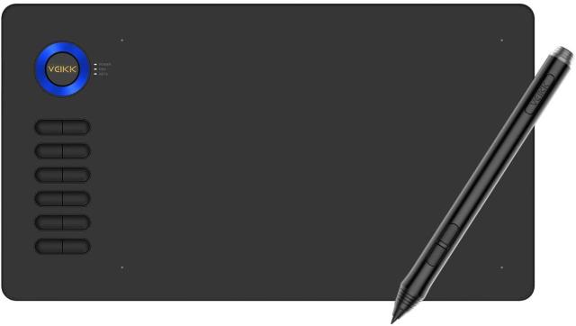 Veikk ペンタブレット 10x6インチ作業領域 電池不要ペン消しゴム搭載 ペン先x 12個のショートカットキー プレゼントにも最適 A15 ブルの通販はau Pay マーケット Aoitrad Au Pay マーケット店