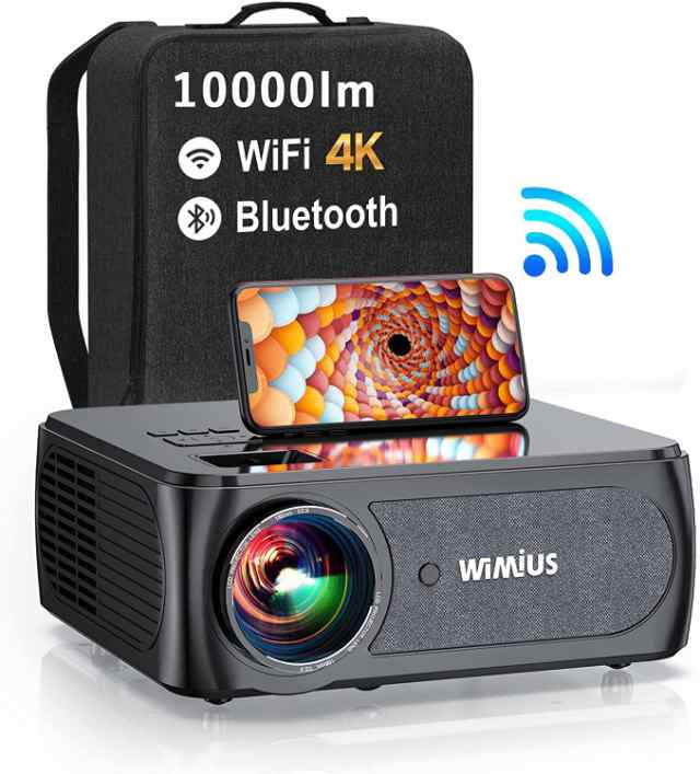 WiMiUS K8プロジェクター10000lm 5G wifi リアル1080PフルHD 4K対応