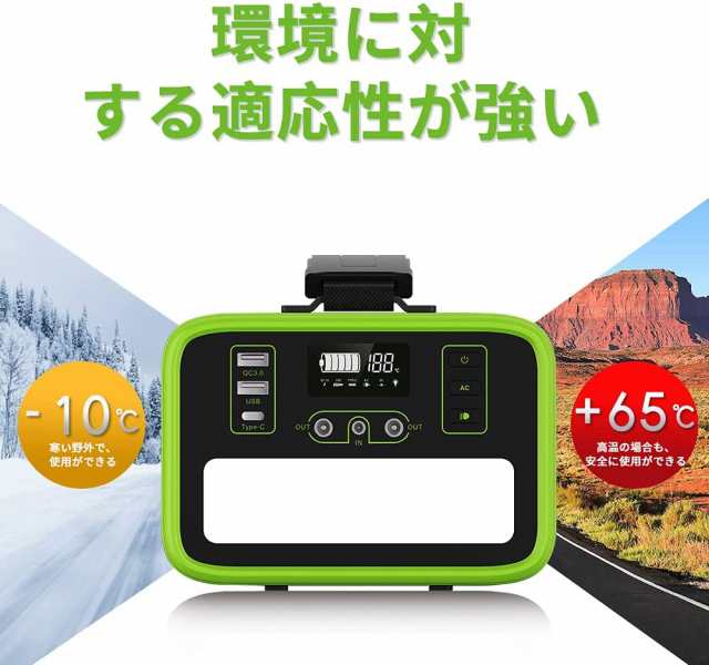 NECESPOW ポータブル電源 大容量 純正弦波 ポータブルバッテリー 家庭用蓄電池 322Wh/100800mAh  LiFePO4リン酸鉄リチウム電池 小型発電機