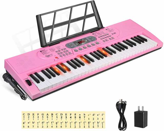 Hricane 電子 キーボード ピアノ 61鍵盤 200種類音色 200種類リズム 70