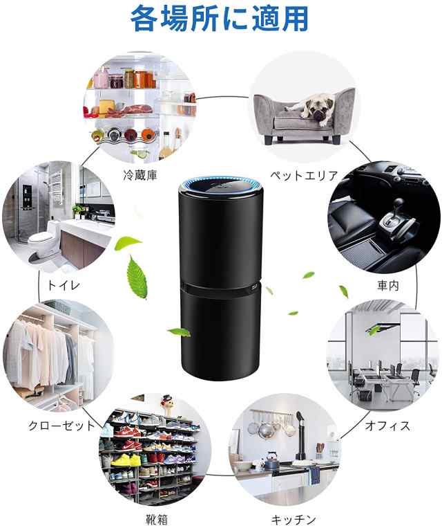 空気清浄機 Sugarman 車用空気清浄機 車載 空気清浄機 卓上 小型 脱臭