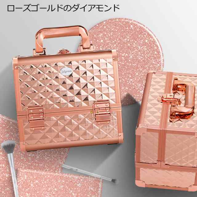 Hapilife メイクボックス 3段トレイ プロ仕様 化粧品収納 コスメ収納 ジュエリー ネイル用品 メイク道具 コスメボックス 鏡付き  化粧ボッの通販はau PAY マーケット - AOITRADE au PAY マーケット店 | au PAY マーケット－通販サイト