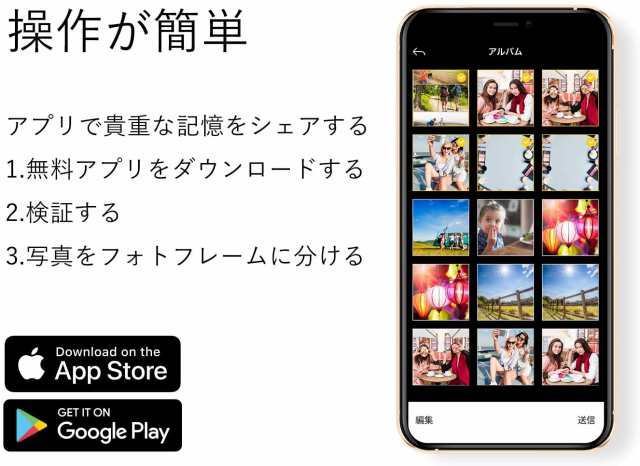 KODAK WiFiデジタルフォトフレーム10.1インチ IPSタッチスクリーン高