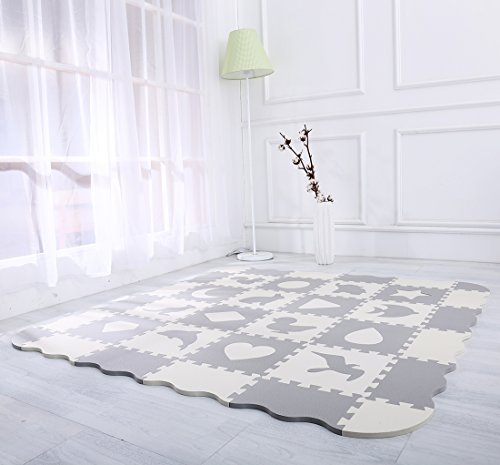 フェンス付きのベビープレイマット 16パターン 床タイル 遊び場 育児用クロールマット Baby Play Mat With Fence Superjare Thick ベーの通販はau Pay マーケット Aoitrade