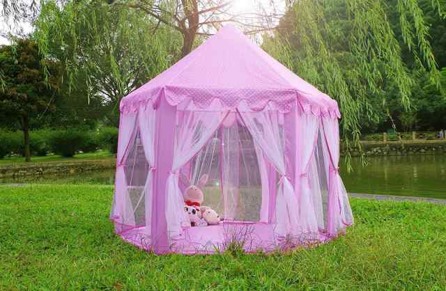【色:ピンク2】キッズテント Wilwolfer プリンセス城型 子供用テント