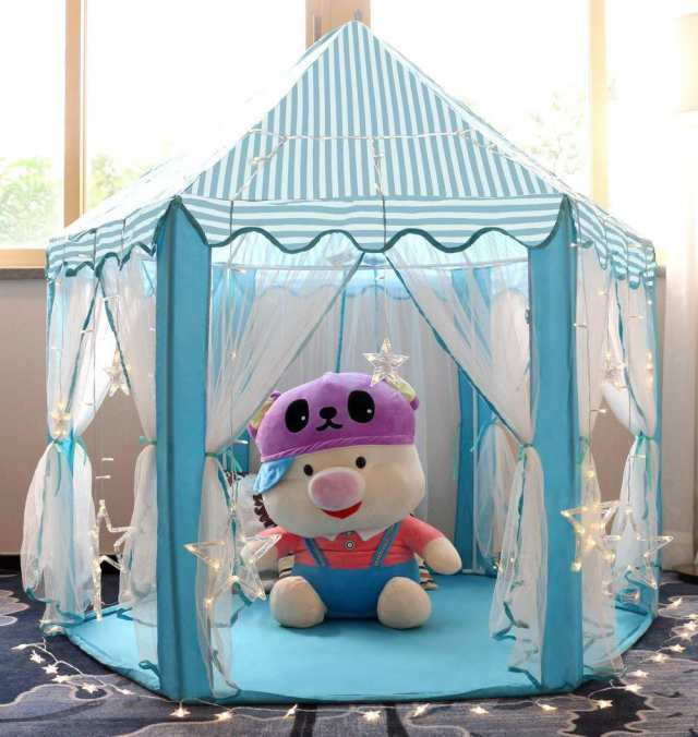キッズテント 子供用テント プリンセス城型 折り畳み式 プレイハウス