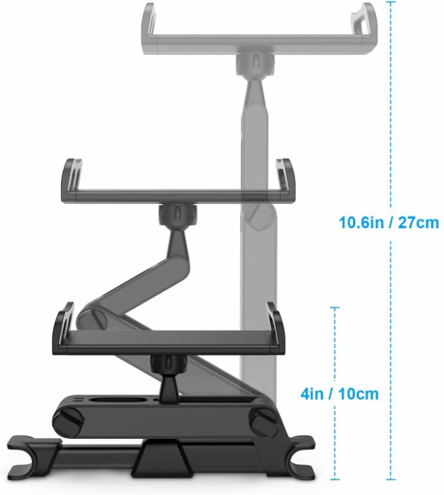 タブレット ホルダー TRYONE車載ホルダー ヘッドレスト ホルダー 伸縮アームスタンド スマホ ホルダー ヘッドレスト バーの適用幅範囲12cの通販はau  PAY マーケット - AOITRAD au PAY マーケット店