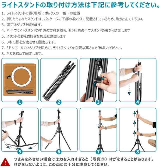 Neewer カメラ写真ビデオ用照明セット 18インチ/48cm外部55W 5500K調光