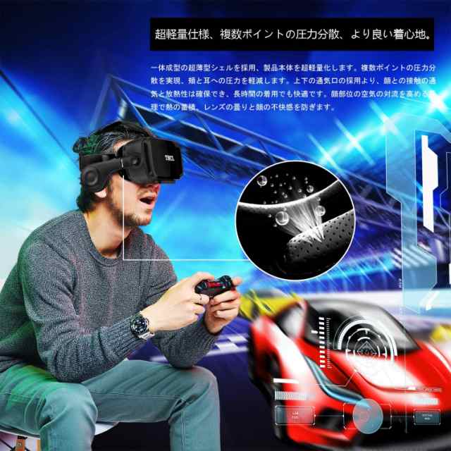 Vrゴーグル Vrヘッドセット アンチブルーレンズ 3d ゲーム 映画 動画 4 7 6 2インチの Iphone Android などのスマホ対応 ワンクリック受の通販はau Pay マーケット Aoitrade