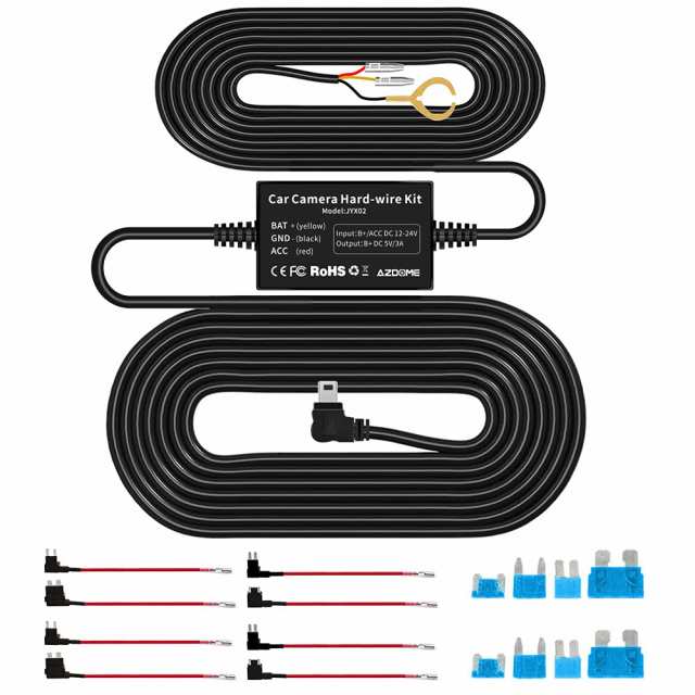 AZDOME 降圧ケーブル/電源ケーブル Mini USB電源直結コードドライブレコーダーM550適応 駐車監視  12V/24Vを5V/3.0Aに変換用コンバーター 電圧保護 11.6V/23.6V保護電圧の通販はau PAY マーケット - AOIBOEKI  au PAY マーケット店 | au PAY マーケット－通販サイト