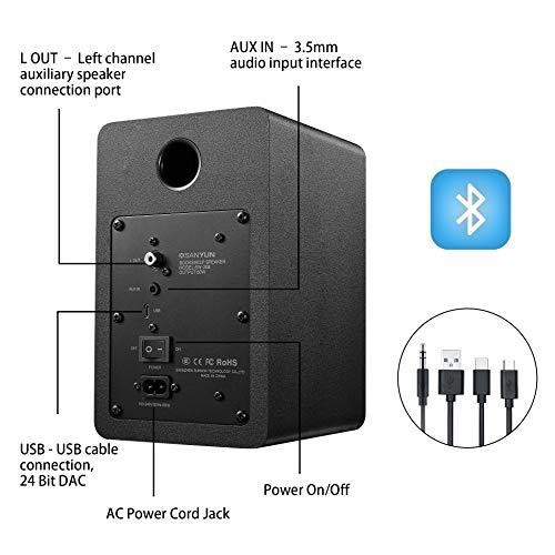 Sanyun SW206 80 Wアクティブデュアルモード本棚スピーカ、4インチ録音