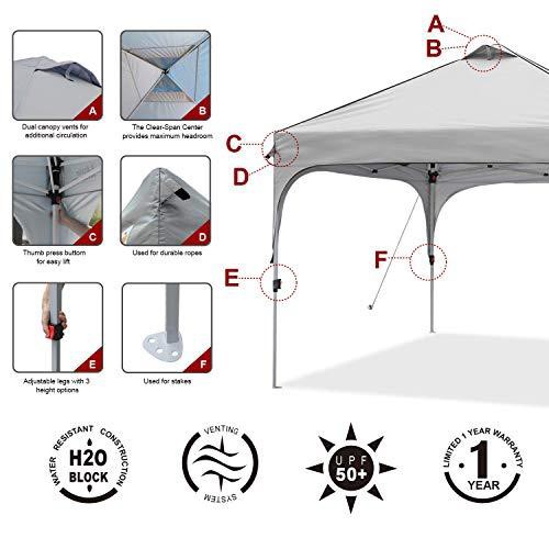 テント ABCCANOPY タープテント ワンタッチ 3段階調節 ベンチ