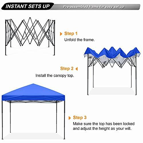 テント ABCCANOPY タープテント ワンタッチ アウトドア 3m/2.5m/2m 3