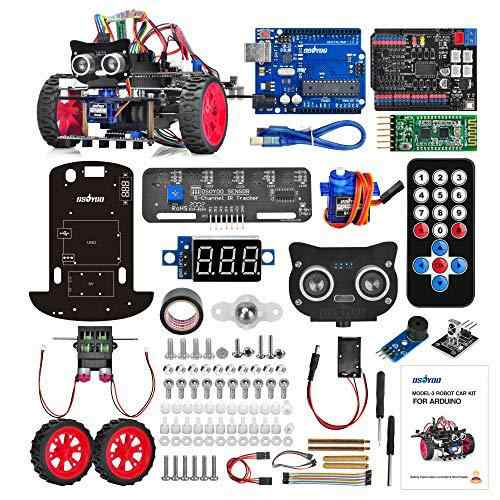 OSOYOO Arduino用 アルドゥイーノ UNO モデル3 ロボットカー DIY スターター キット プログラミング を 構築 するための リモート 制御 アプリ 教育 用 電動 ロボティクス コーディング 方法 の 学習 子供 、 学生 、 大人の通販は