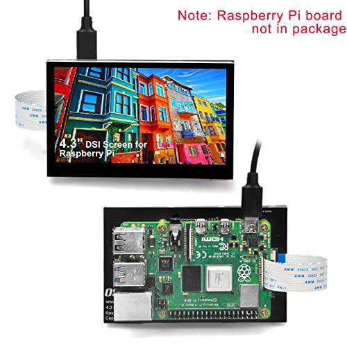 OSOYOO 4.3インチTFT タッチスクリーン DSIコネクタ LCDディスプレイモニター 800×480解像度 ラズベリーパイ2 3 3B+  raspberry pi 4 用 ｜au PAY マーケット
