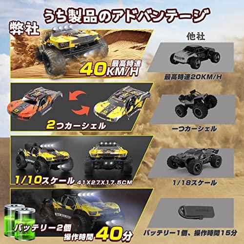 DEERC ラジコン ラジコンカー 人気 オフロード こども向け 4wd RCカー 