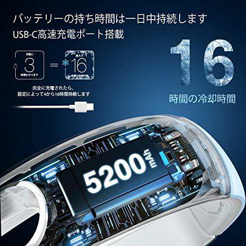 首掛け扇風機 2023年新型ネックファン 5200mAh大容量 携帯扇風機 最大